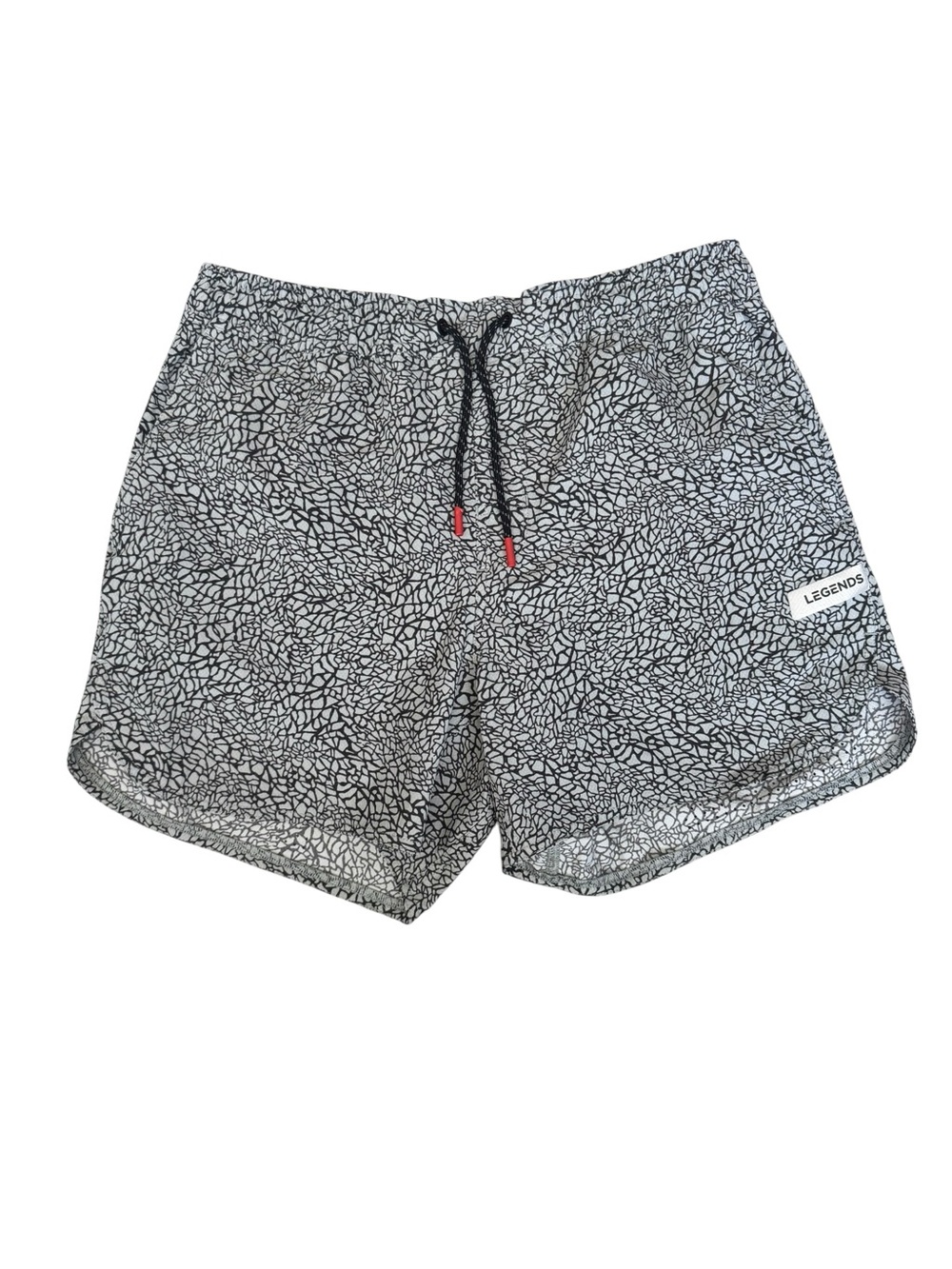 Legends Men’s Luka HD Shorts Gray Black Abstract Print Size Large Athletic